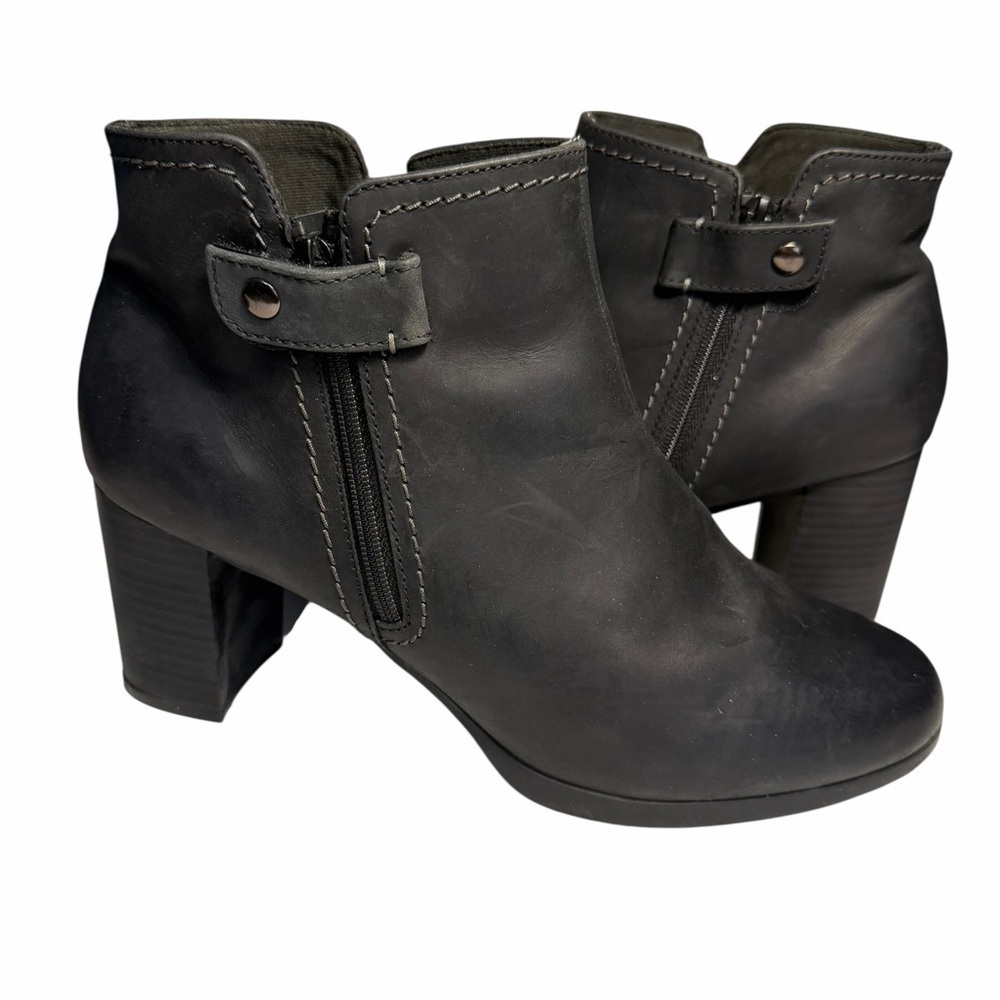 Clarks Collection Comfort Black Booties Womens Sz 11